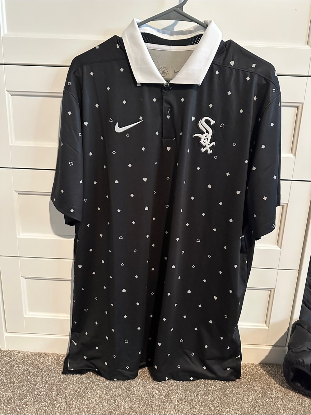 Nike Black & White Chicago White Sox Polo